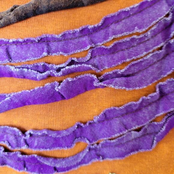 KPC Made In Nepal 100% Cotton Multicolored Razor Cut Hand Embroidered Dress- XL - Picture 10 of 11